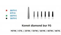 Komet diamond bur FG #879K / 879L / 2879K / 5879K / 6879K / 8879K / 8879L