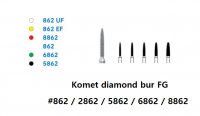 Komet diamond bur FG #862 / 2862 / 5862 / 6862 / 8862