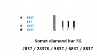 Komet diamond bur FG #837 / 2837K / 5837 / 6837 / 8837