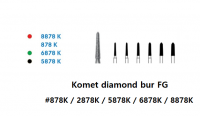 Komet diamond bur FG #878K / 2878K / 5878K / 6878K / 8878K
