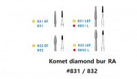 Komet diamond bur RA #831 / 832